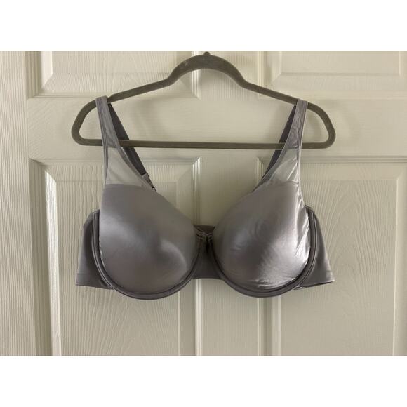 Cacique Bra Womens 46D Gray Illusion Full Coverage Side Smoothing Underwire New - Picture 1 of 7